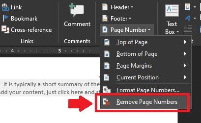 Cara Menghapus Nomor Halaman di Word