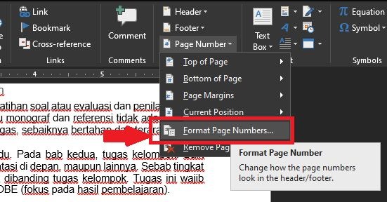 Cara Membuat Nomor Halaman Romawi