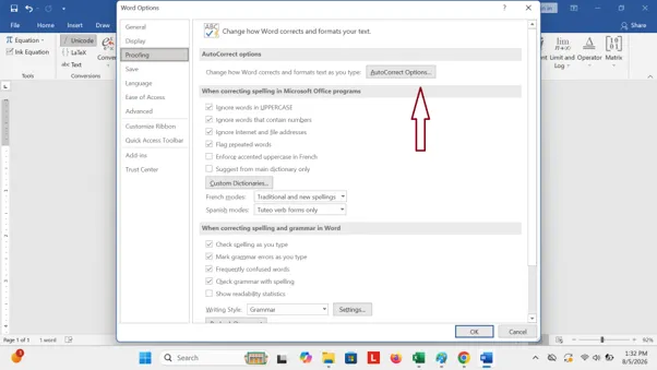Menggunakan Fitur "Math Autocorrect" di Word