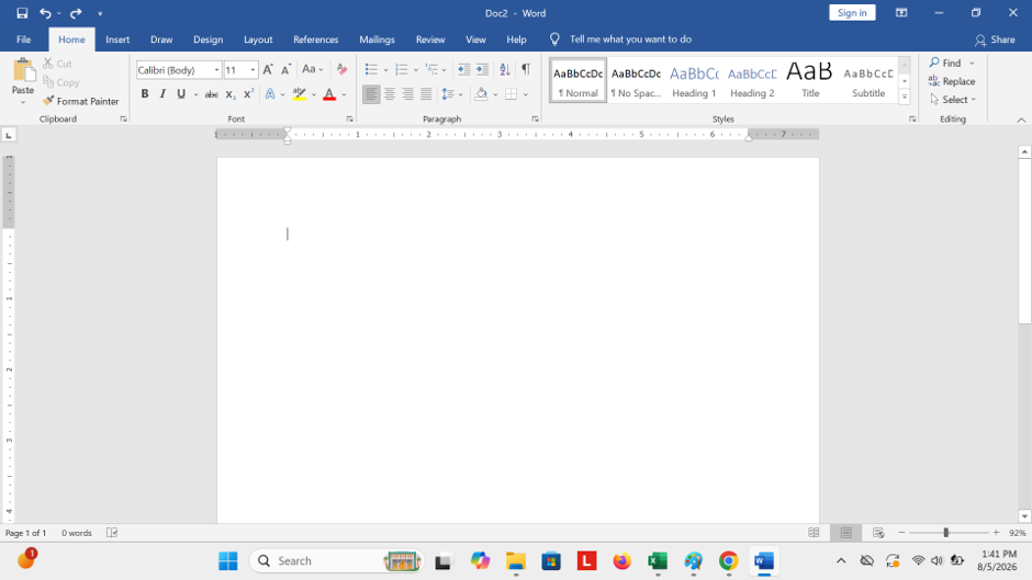 Menggunakan Keyboard Shortcut