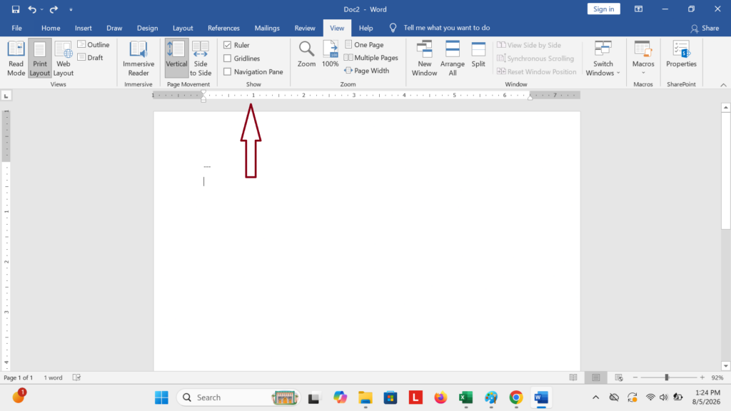 Cara Membuat Garis Lurus di Word dengan Ruler