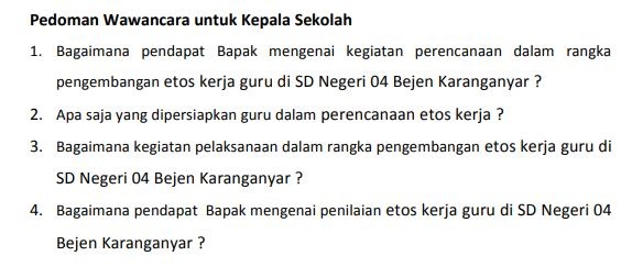 contoh pedoman wawancara