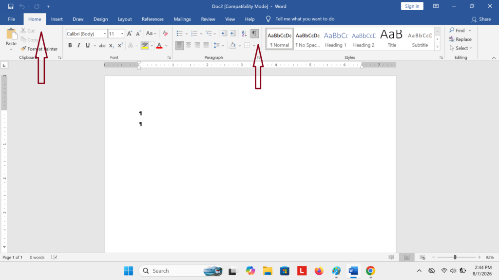 Cara Menghapus Page Break di word