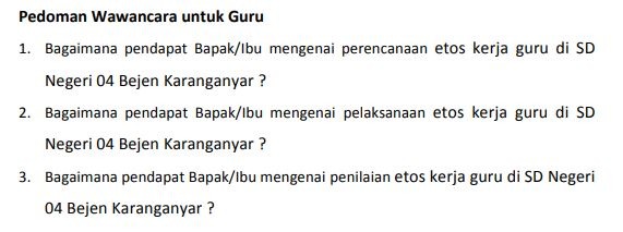 contoh wawancara kepada guru