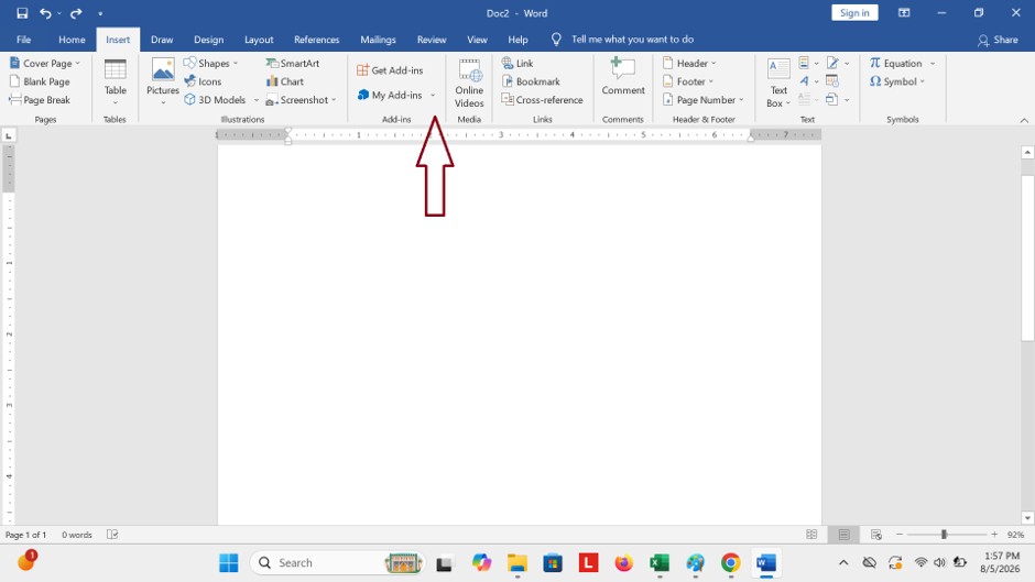 Menggunakan Add-ins di Word