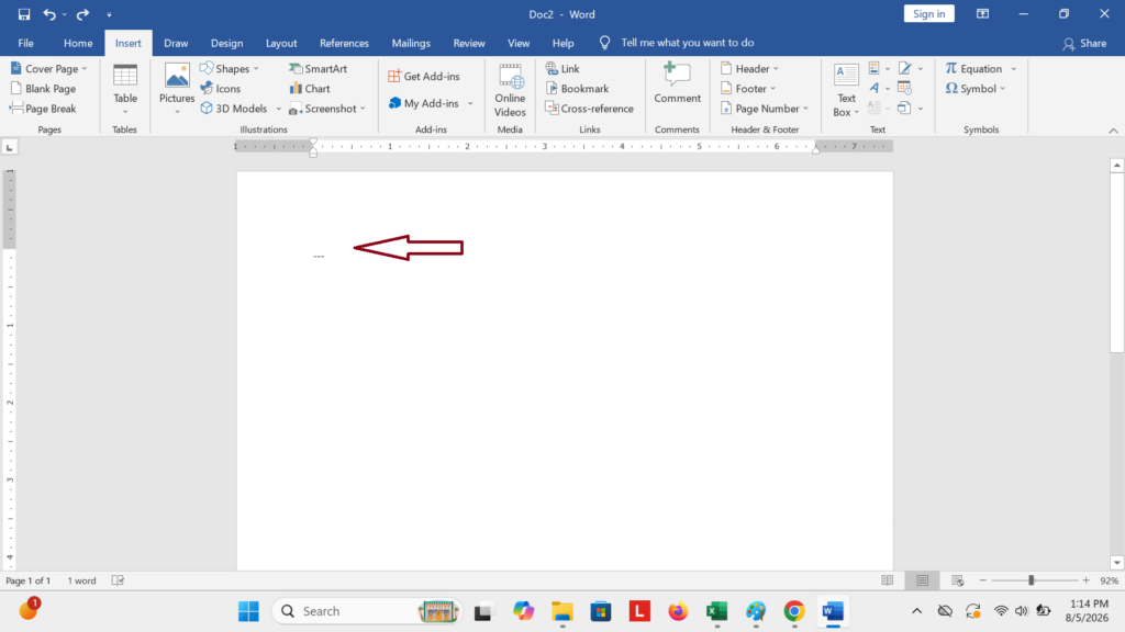 Cara Membuat Garis Lurus di Word dengan Shorcut