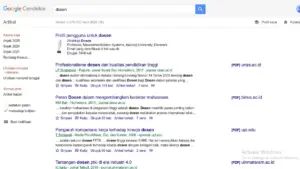 Contoh Biografi di Google Scholar