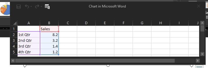 cara membuat diagram lingkaran di word