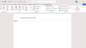 cara membuat header dan footer