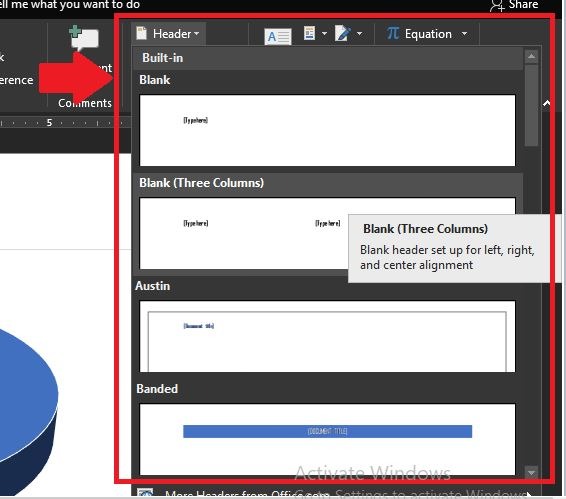 Cara Buat header di word
