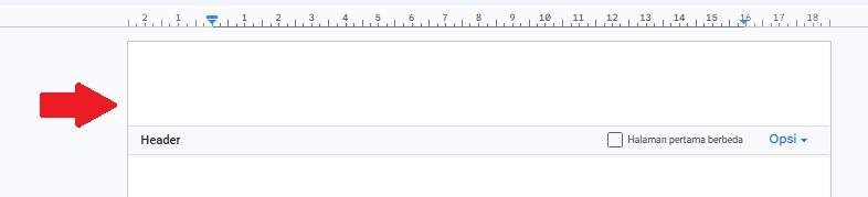 Cara membuat header di google docs