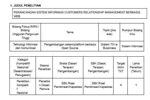 format hibah penelitian