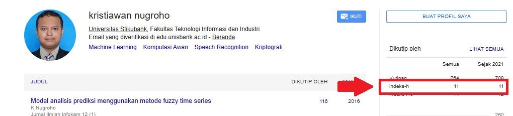Cara Cek H-Index di Google Scholar
