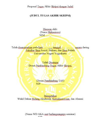 Contoh lembar pengesahan sederhana