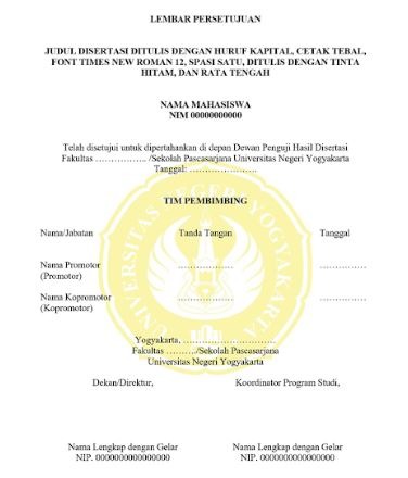 Contoh Lembar Pengesahan Disertasi