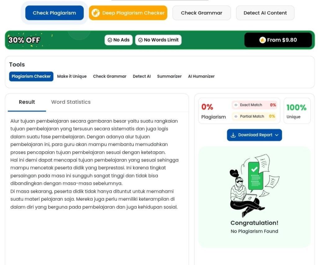 Situs Cek Plagiarisme Small SEO Tools